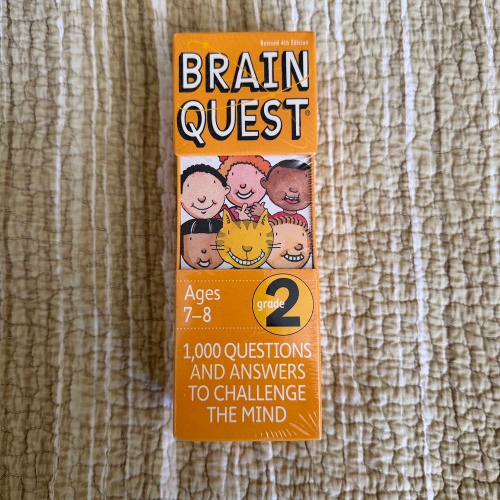 Brain Quest Grade 2 Ages 7-8 4th Edition 1000 Questions Answers New Sealed